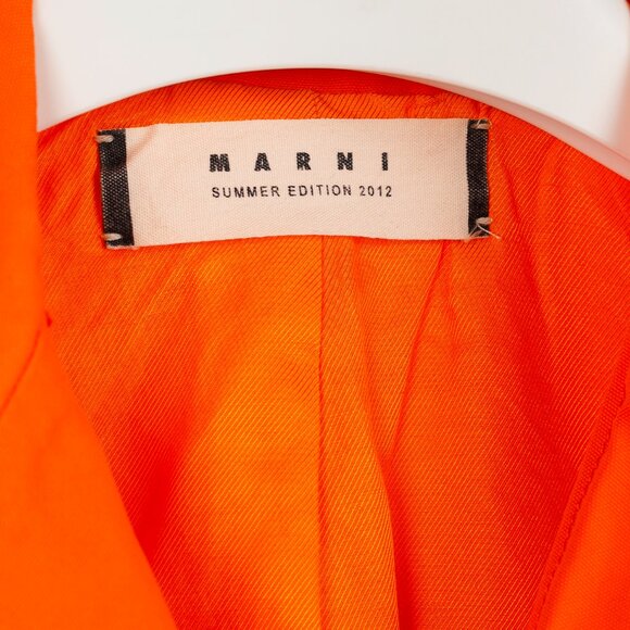 Marni SS/12 Orange Cotton Double-Breasted Blazer - Picture 7 of 10